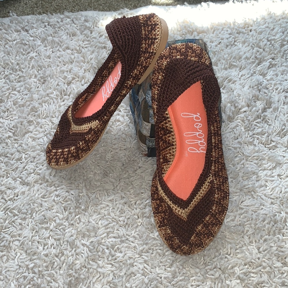 Free People Poppy Crocheted  Flats Size 7